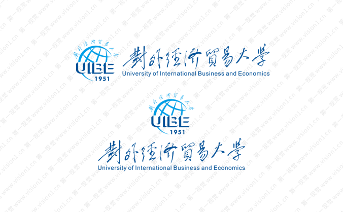 大学校徽系列:对外经济贸易大学标志矢量图