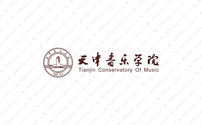 天津音乐学院校徽标志矢量图