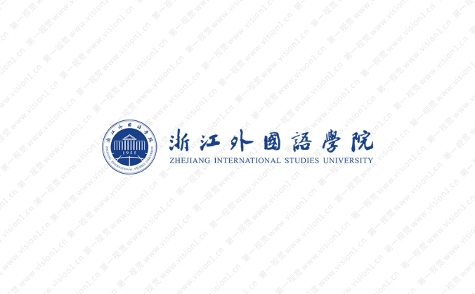 浙江外国语学院校徽标志矢量图