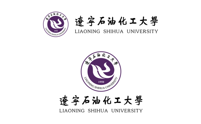 辽宁石油化工大学校徽标志矢量图