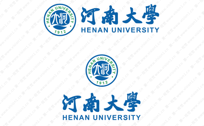 大学校徽系列:河南大学标志矢量图