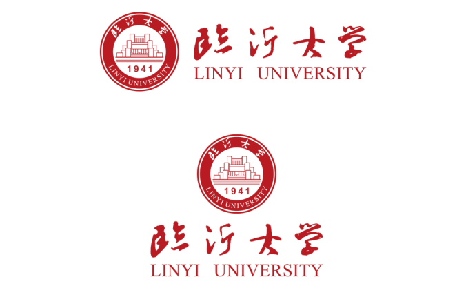 临沂大学校徽标志矢量图