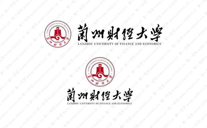 大学校徽系列：兰州财经大学标志矢量图