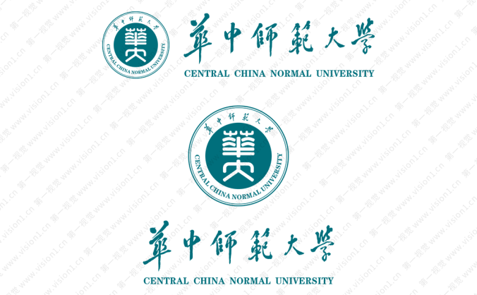 大学校徽系列:华中师范大学标志矢量图