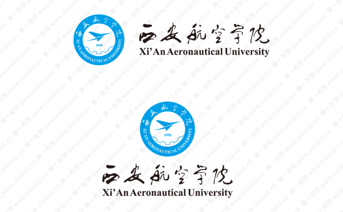 西安航空学院校徽logo矢量图