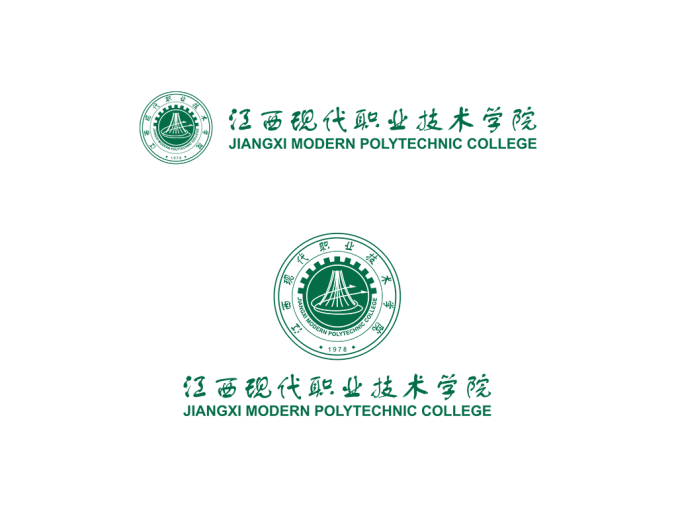 江西现代职业技术学院校徽标志矢量图