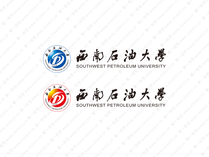 西南石油大学校徽标志矢量图
