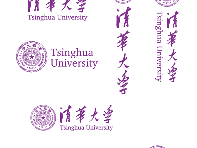 大学校徽系列:清华大学标志矢量图