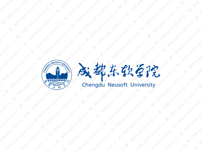成都东软学院logo标志矢量图