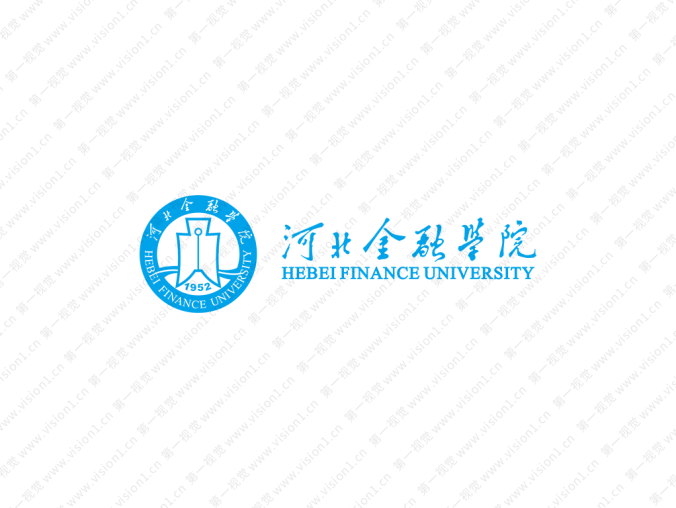 河北金融学院校徽标志矢量图