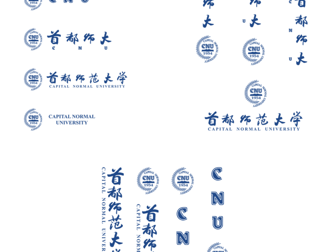 大学校徽系列:首都师范大学标志矢量图