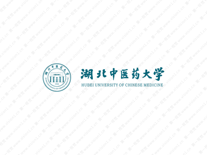 湖北中医药大学校徽标志矢量图