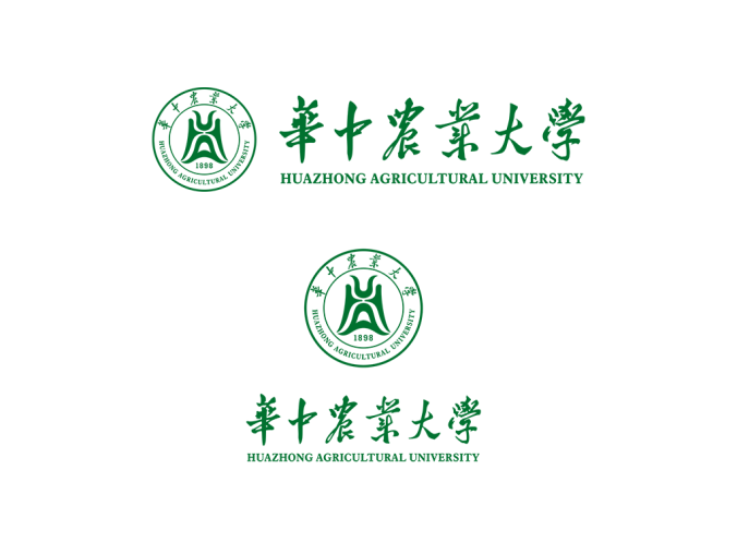 华中农业大学校徽标志矢量图