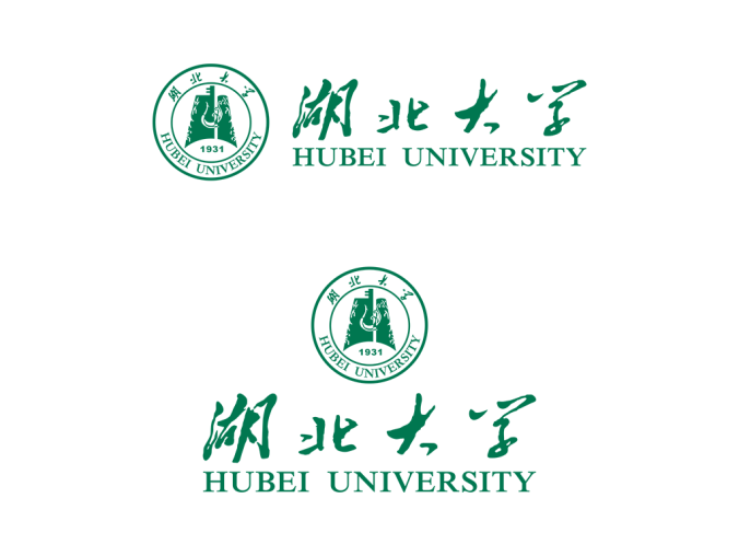 湖北大学校徽标志矢量图