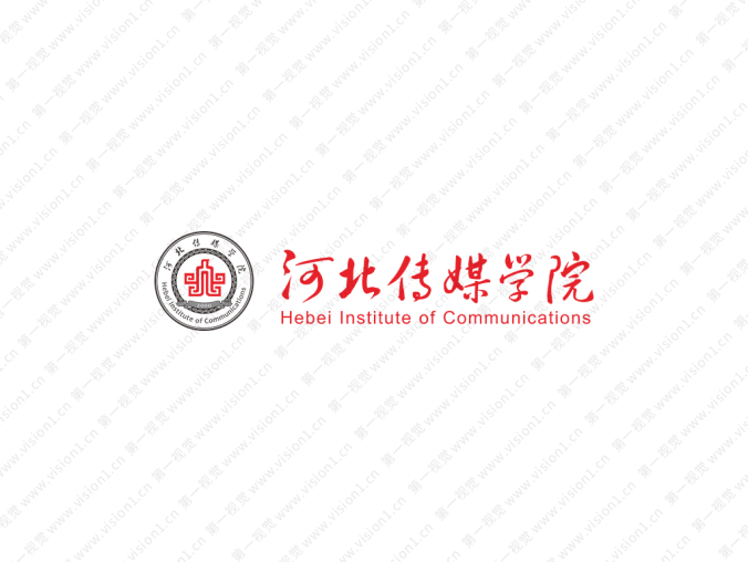 河北传媒学院校徽标志矢量图