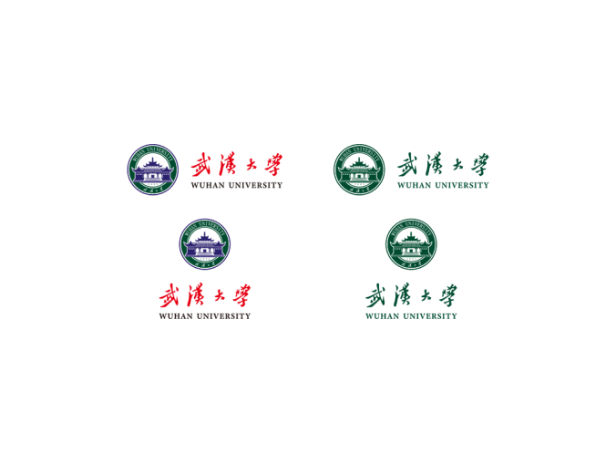 大学校徽系列:武汉大学标志矢量图