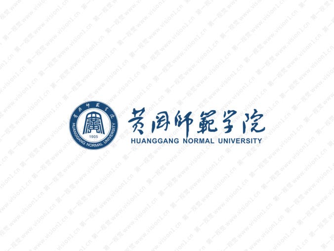 黄冈师范学院校徽标志矢量图