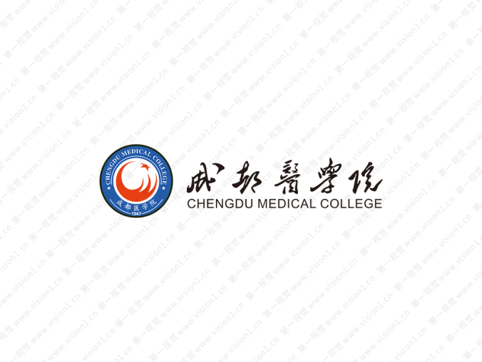 成都医学院校徽标志矢量图