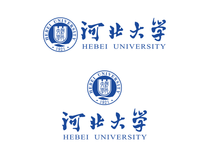 大学校徽系列:河北大学标志矢量图