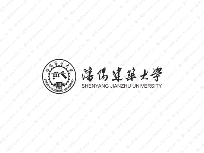 沈阳建筑大学校徽标志矢量图