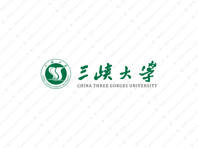 三峡大学校徽标志矢量图