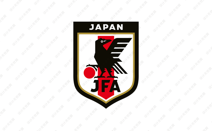 日本国家足球队队徽标志矢量图