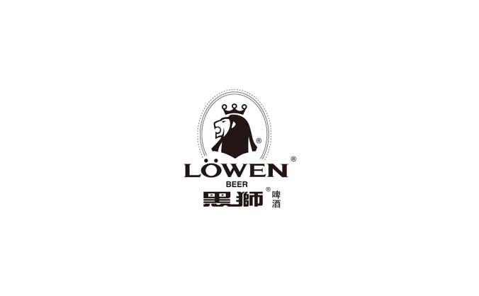 黑狮啤酒logo标志矢量图