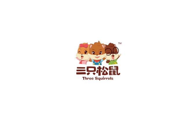 三只松鼠logo标志矢量图