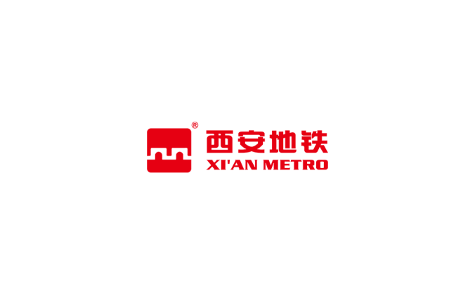 西安地铁logo标志矢量图