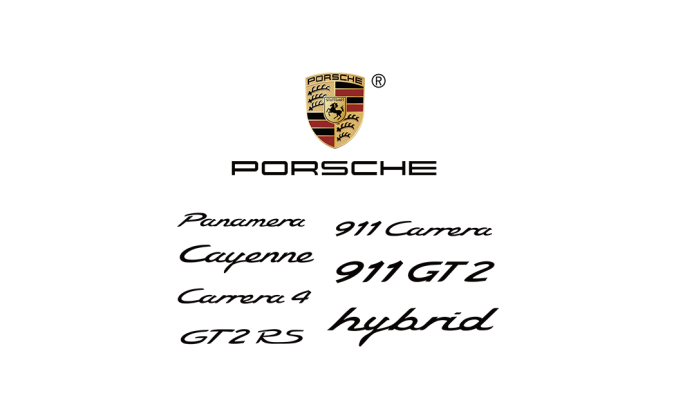 PORSCHE保时捷车型logo矢量图