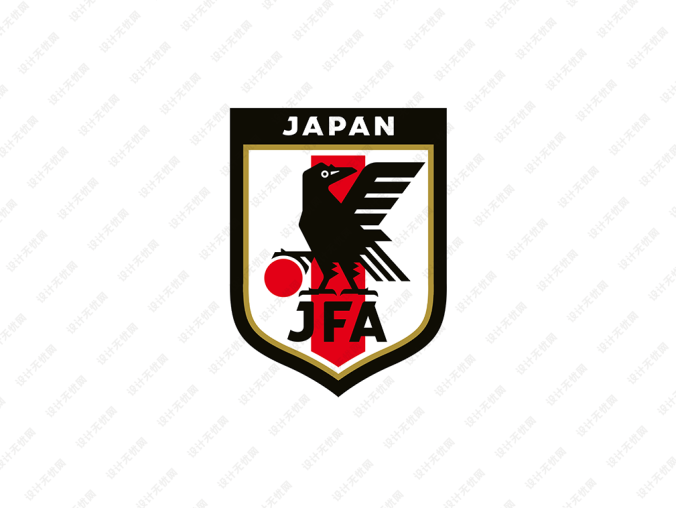 日本国家足球队队徽标志矢量图