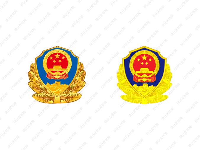 中国人民警察警徽矢量图