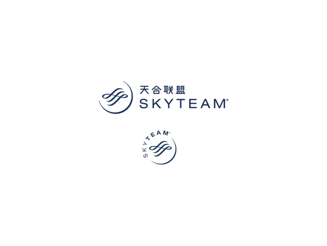 天合联盟(SkyTeam)标志矢量图