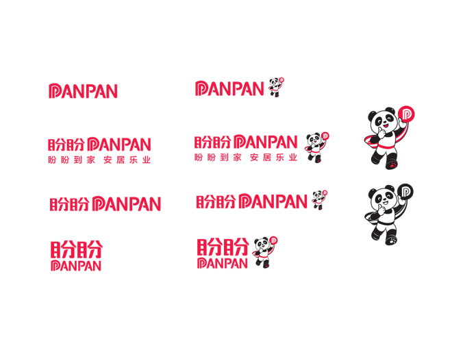 盼盼门logo标志矢量图