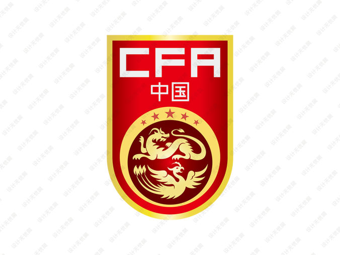 中国国家足球队队徽标志矢量图