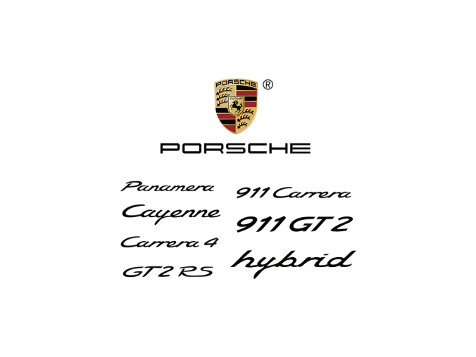 PORSCHE保时捷车型logo矢量图