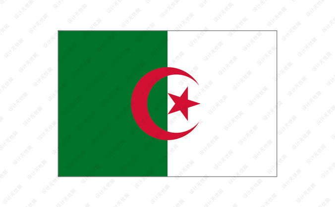 阿尔及利亚国旗矢量图