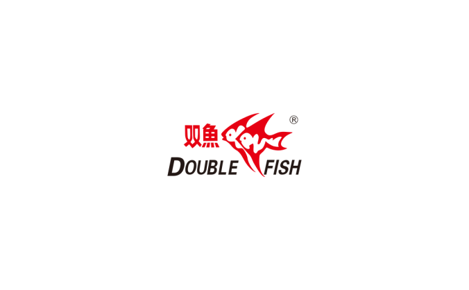 乒乓器材生产品牌:双鱼标志矢量图