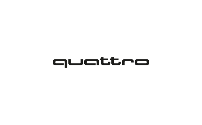 奥迪quattro四驱标志矢量图