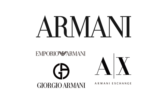 奢侈品牌阿玛尼(Giorgio Armani)标志矢量图