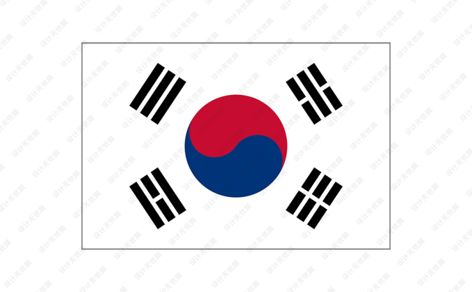 韩国国旗矢量图