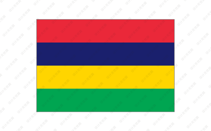 毛里求斯国旗矢量图