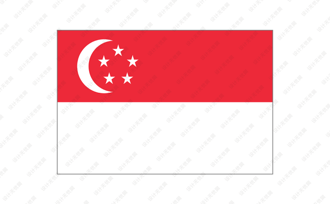 新加坡国旗矢量图