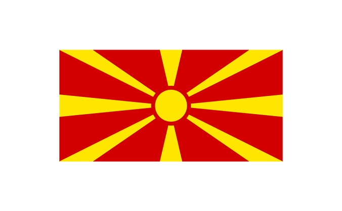 马其顿国旗矢量图