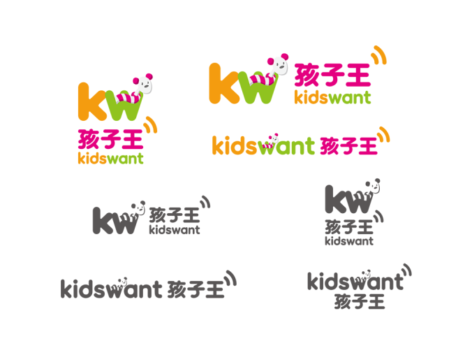儿童用品品牌孩子王logo矢量图