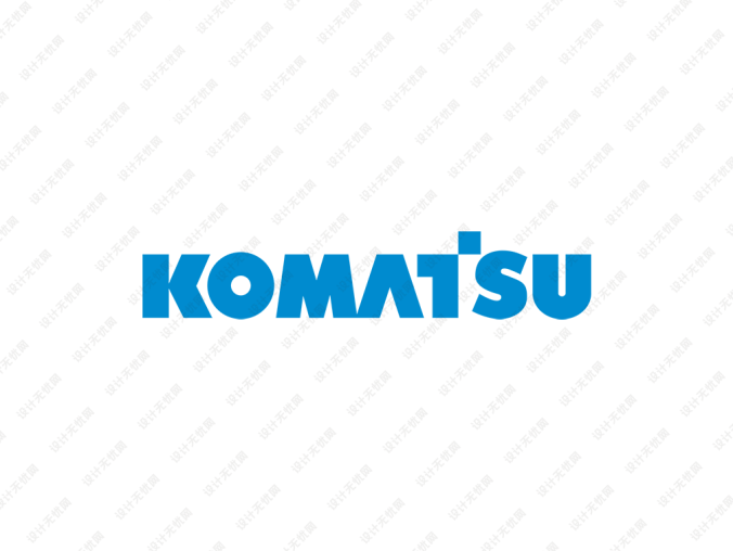 挖掘机品牌:Komatsu小松标志矢量图