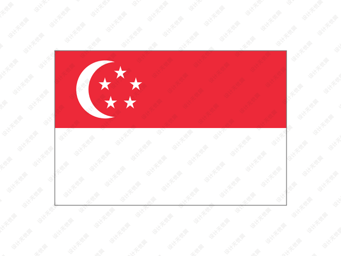 新加坡国旗矢量图