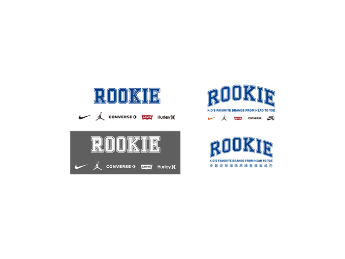 童装集成店ROOKIE标志矢量图
