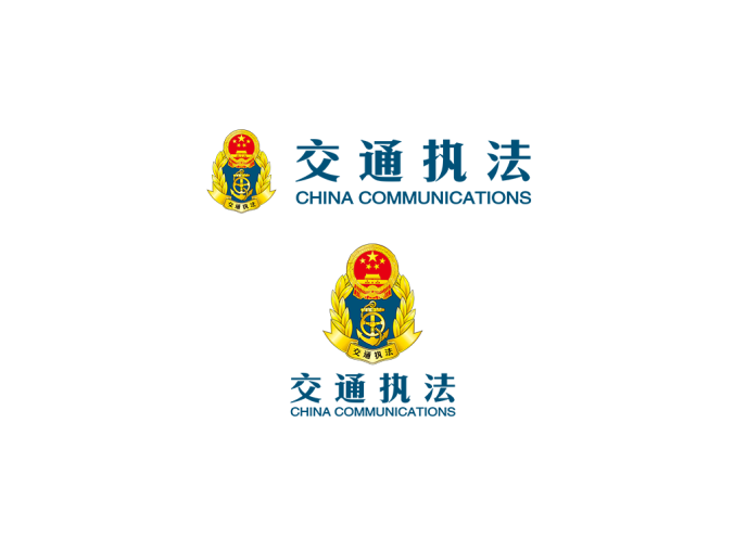 交通执法标志徽标矢量图