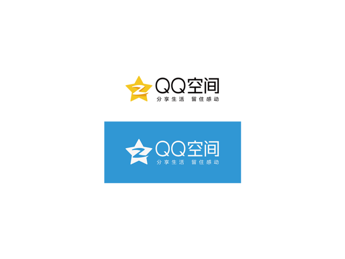 QQ空间logo标志矢量图